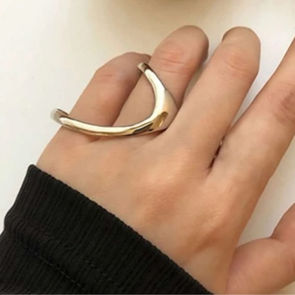 Stainless SILVER IRREGULAR RING - Picture 10 of 12